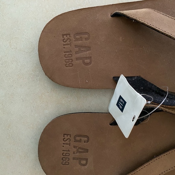 Men's Size 8 Leather Flip Flops-New - Picture 2 of 4